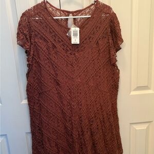 Elegant Lace Women Top in mauve